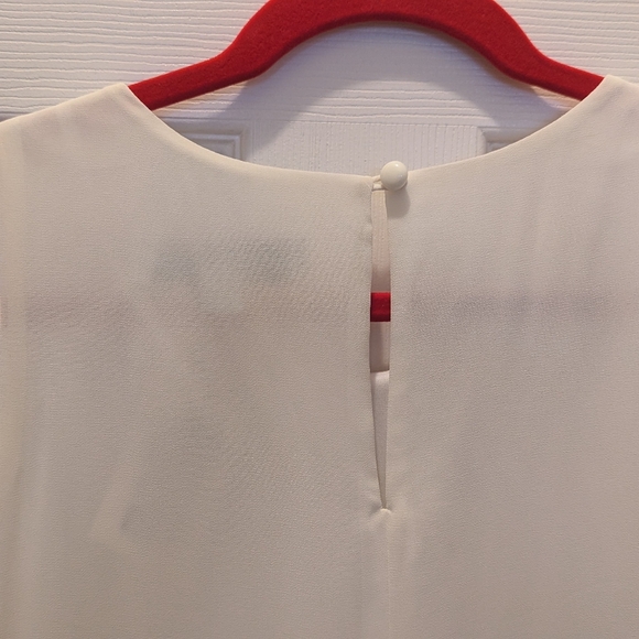 Emma & Michele Off White Pleated Dress Size 10 - Picture 3 of 12